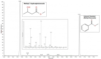 Chromatogram typického vzorku z výzkumu. Kredit: Schwarz et al. (2018).